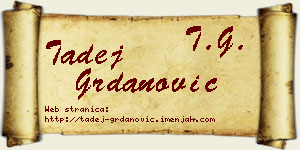 Tadej Grdanović vizit kartica